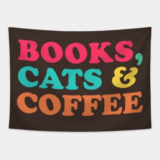 Books, Cats & Coffee Tapestry