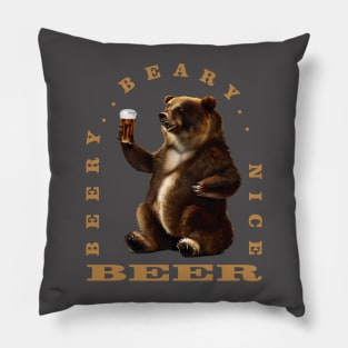 Beary Beery Nice Beer Pillow