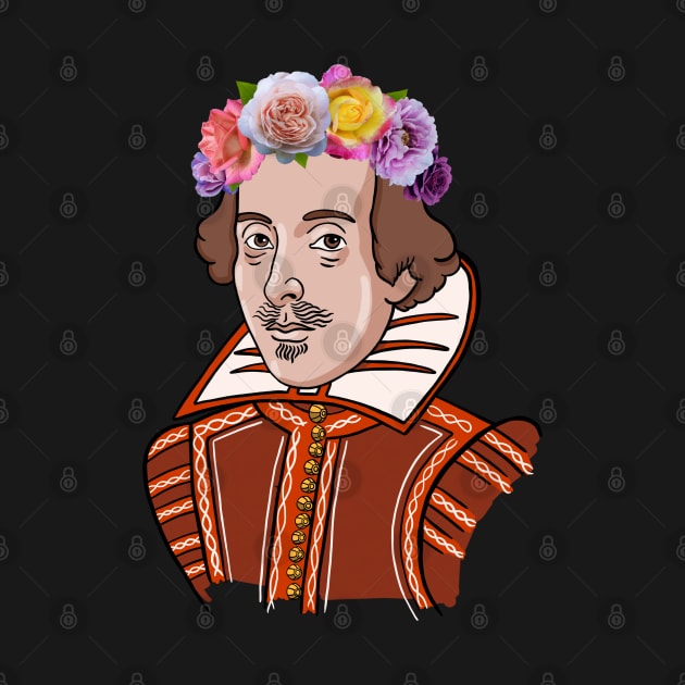 William Shakespeare - Portrait With Flower Crown by isstgeschichte