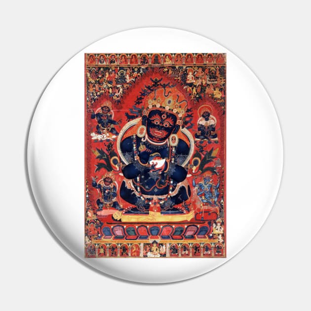 Mahakala Tibetan Buddhist Wrathful Deity Pin by TammyWinandArt