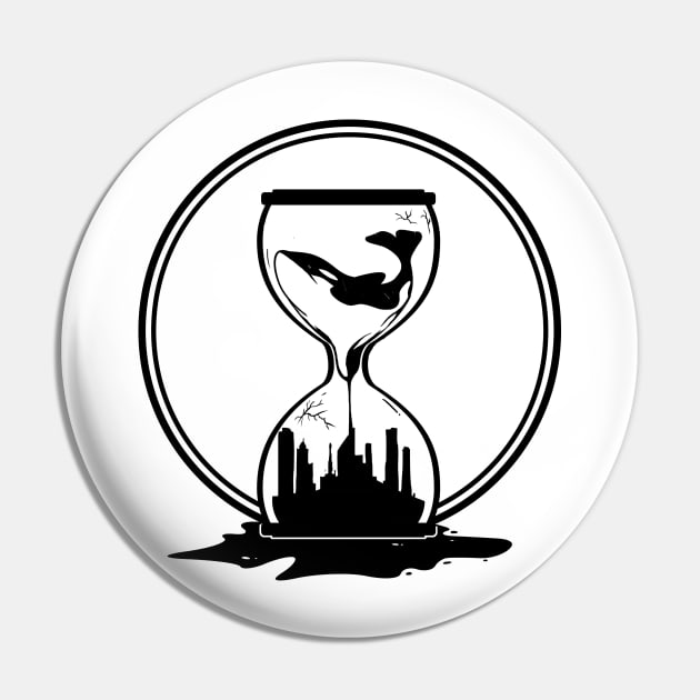 Whale melting in an hourglass Pin by Mesyo