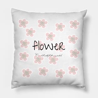 flower,On a hill with fluttering petals Pillow