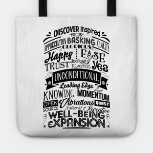 ABC FEEL GOOD Abraham-Hicks Inspired Typography Law of Attraction Tote