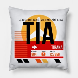 Tirana (TIA) Airport // Sunset Baggage Tag Pillow