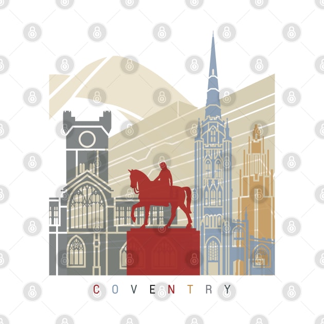 Coventry skyline poster by PaulrommerArt