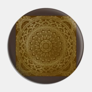 Mandala Royal - Cinnamon and Gold Pin