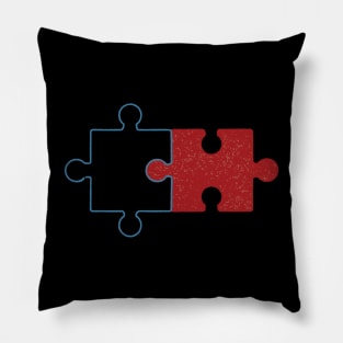 Puzzle us - Red piece Pillow