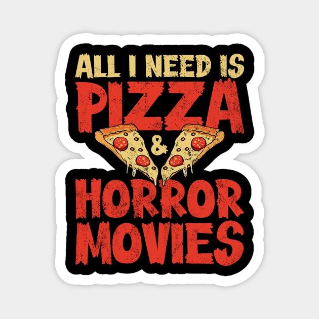 Pizza Horror Movies Magnet by KAWAIITEE