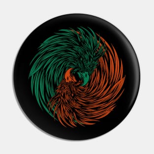 Eagle Yin Yang Pin