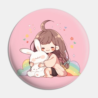 girl rabbit Pin