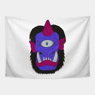 Cyclops Monster Mask Cardboard Papercraft Putrid Purple Tapestry