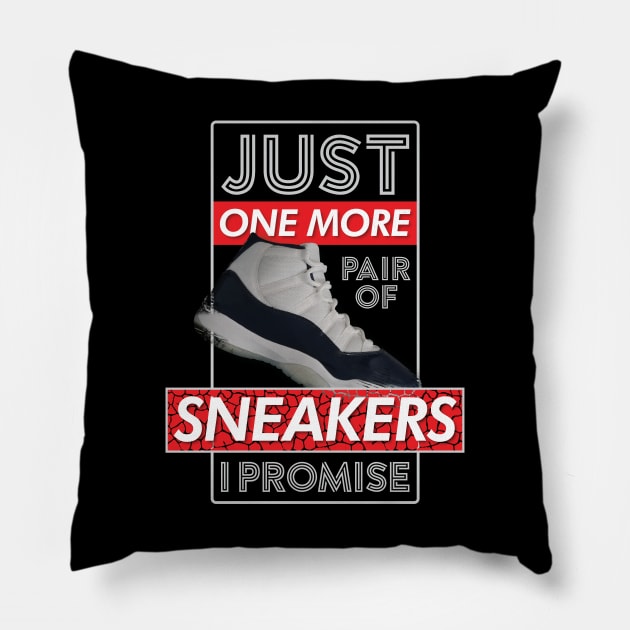 Just One More Pair Of Sneakers I Promise v4 Pillow by Design_Lawrence