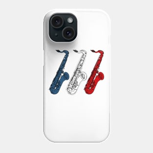 Saxophone French Flag Saxophonist Sax Player France Phone Case