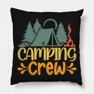 Camp Family Camping Trip Camper Matching Group Camping Crew Pillow