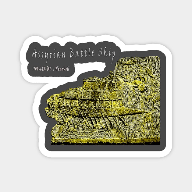 Assyrian Warship Magnet by mindprintz