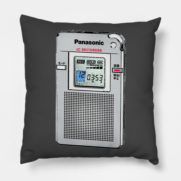 Panasonic RR-DR60 Handheld Digital IC Recorder eVp Ghost Hunter Device Pillow by DankFutura
