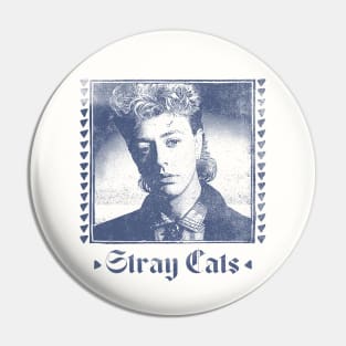 Stray Cats // Rockabilly Faded Style Fan Design Pin