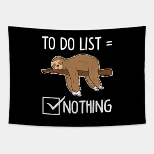 Sloth Tired Sleeping Sloth Todo List Tapestry