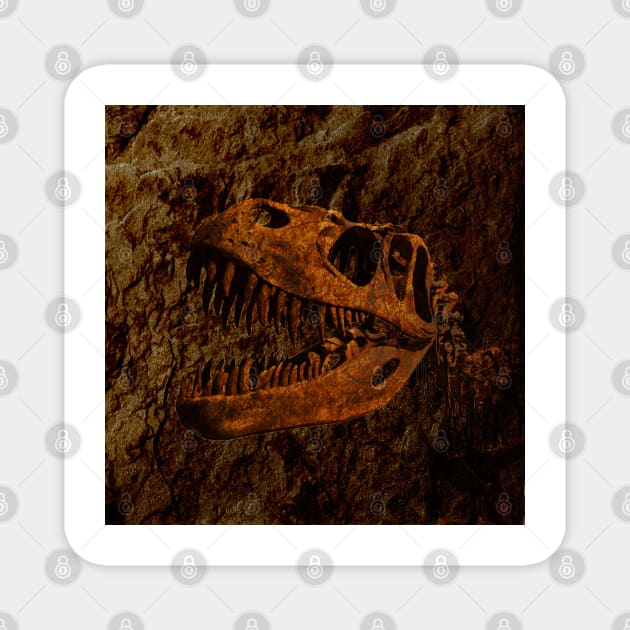 T-Rex Dinosaur Fossil Magnet by godaon