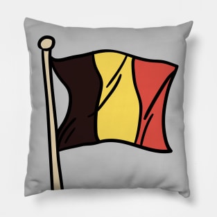 Belgian Flag Illustration Pillow