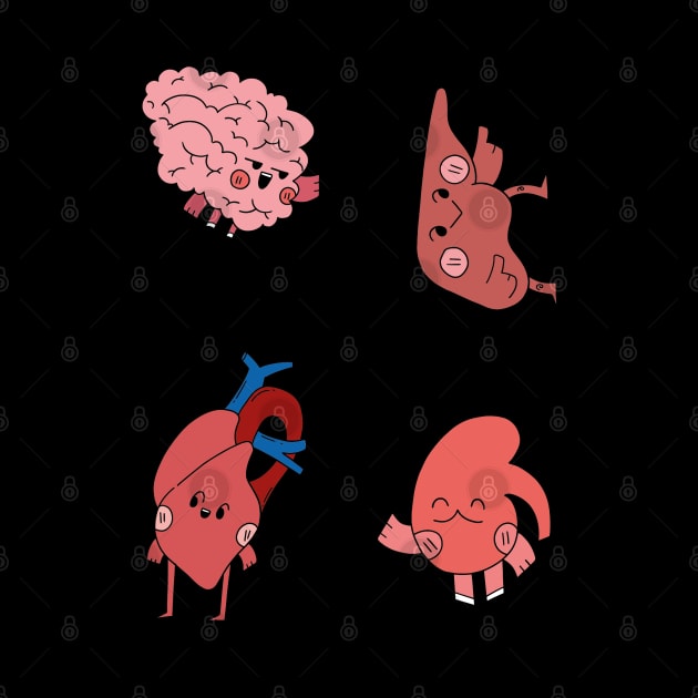 Cute Anatomy Internal Organs Body by Lapiiin's Cute Sticker