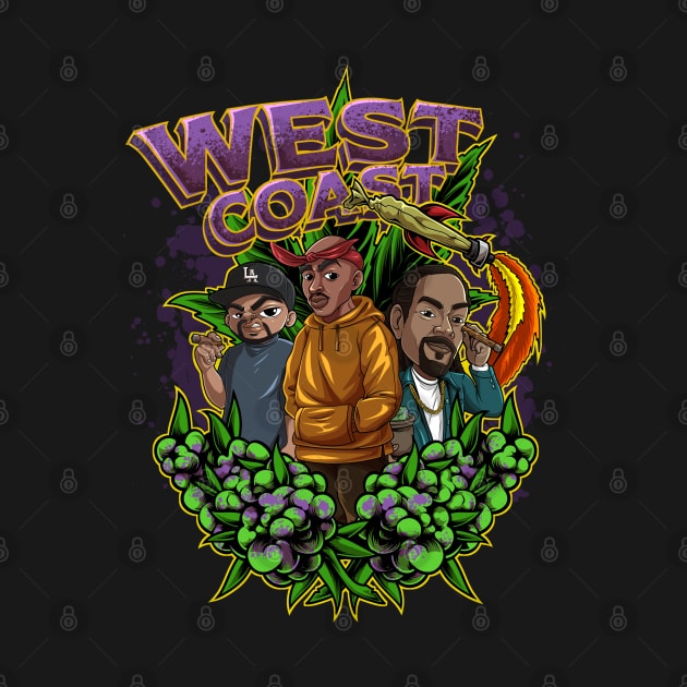 West Coast Rapper Illustration by namanyastudios