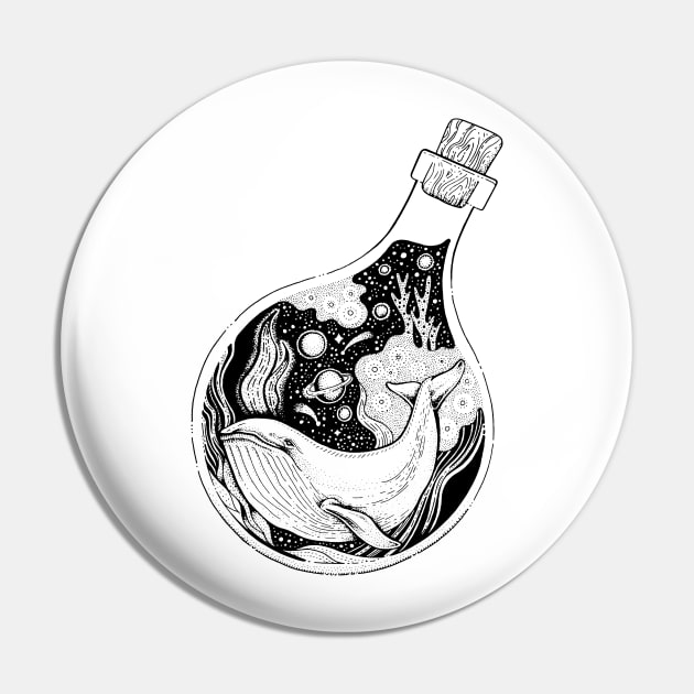 Whale In The Bottle Pin by Mako Design 