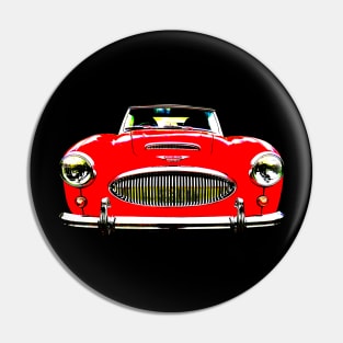 Austin Healey 3000 Mk2 1960s British classic car high contrast red Pin