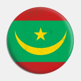 Mauritania / Vintage Look African Pride Flag Design Pin