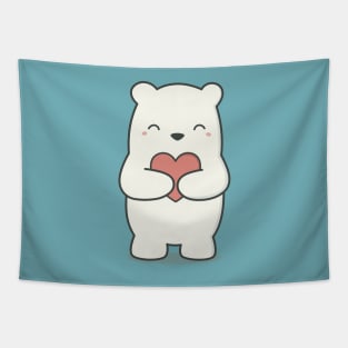 Kawaii Cute Adorable Polar Bear Tapestry