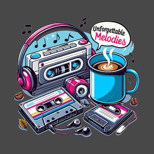 Unforgettable Melodies: 80's Music and Coffee T-Shirt