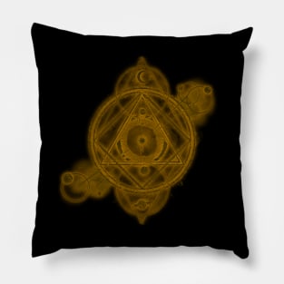 Cosmic Slingshot Gold Pillow