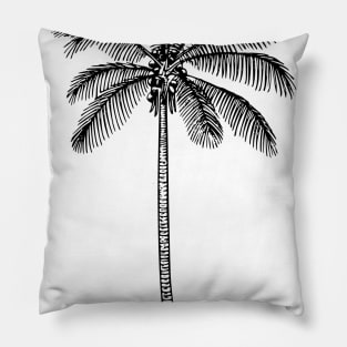 Minimalist Black Palm Tree Pillow