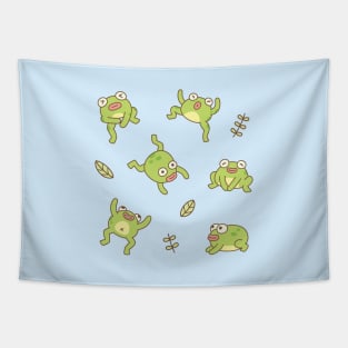 Ugly Cute Frogs With Sausage Lips Tapestry