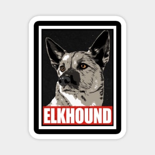 Elkhound Hope Poster Magnet