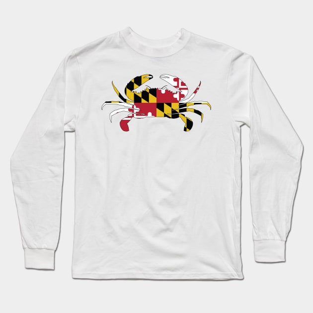 polliadesign Maryland Flag Long Sleeve T-Shirt