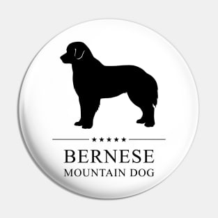 Bernese Mountain Dog Black Silhouette Pin
