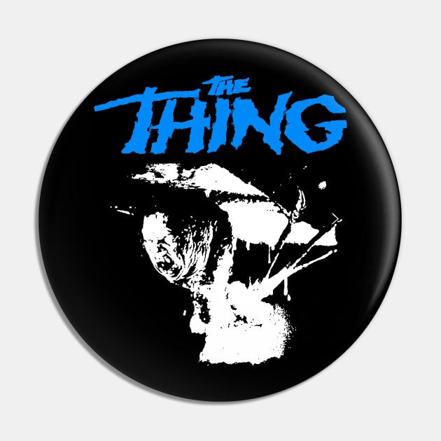 The Thing // Cult Classic Horror Blue Fan Art Pin by darklordpug