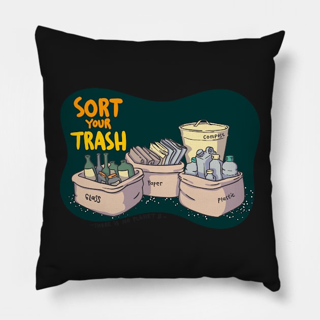 Sort Your Trash Pillow by Gernatatiti