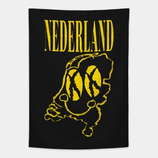 The Netherlands Nederland Grunge Happy Smiling Face Tapestry