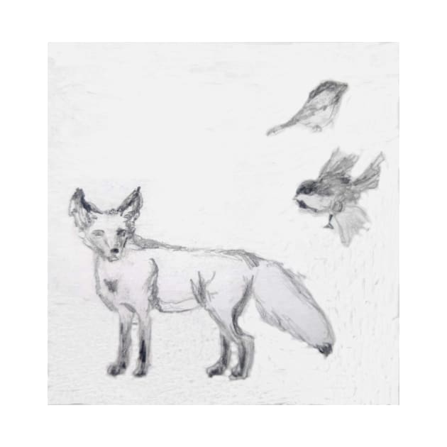 Fox and Bird by The Wordy Wild Card