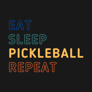 Eat Sleep Pickleball Repeat retro graphic T-Shirt