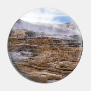 Mammoth Terraces at Mammoth Hot Springs, Yellowstone National Park Wyoming Pin