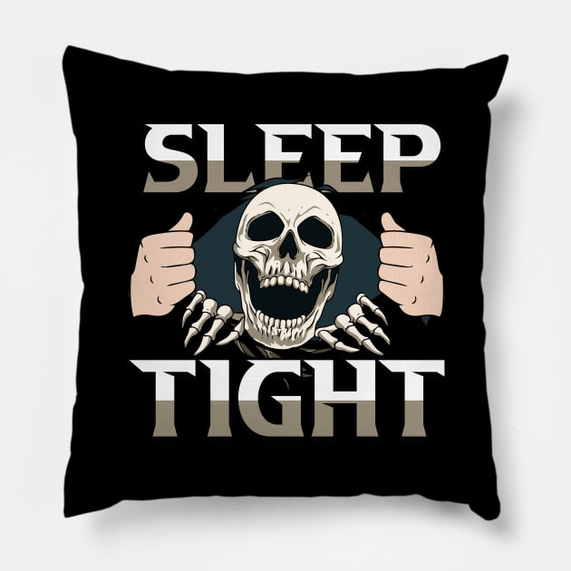 Scary Halloween Skeleton Skull Head Horror Trick Or Treat Pillow by melostore