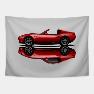 My drawing of the open and closed red open and closed RF roadster convertible Japanese sports car Tapestry