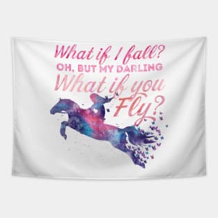 Quote Typography - What if you Fly? Tapestry