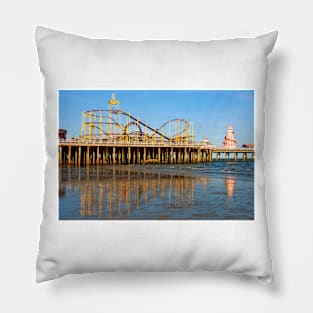 Clacton On Sea Pier And Beach Essex UK Pillow