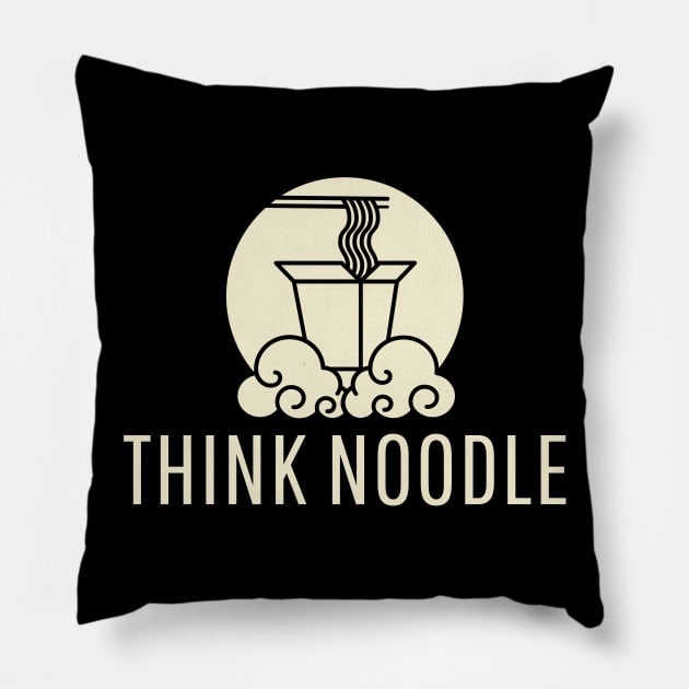 Think Noodles Pillow by ReadyOrNotDesigns 