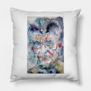 SAMUEL BECKETT watercolor portrait .3 Pillow