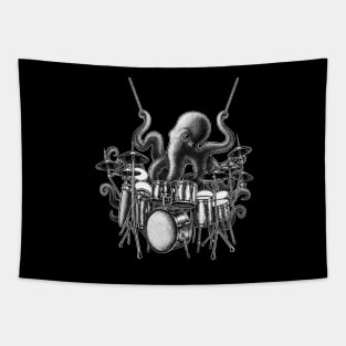 Octopus playing drums Tapestry